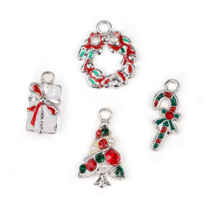 Comfort and Joy 4 Piece Charm Set in Silver Comfort and Joy 4 Piece Charm Set in Silver