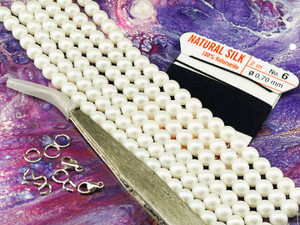 Classic White & Black Pearl Knotting kit
