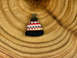 Black Band Winter Hat Charm - 18mm