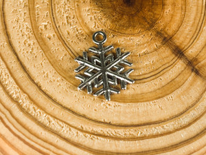 Tibetan Style Alloy Antique Silver Snowflake - 19.5mm