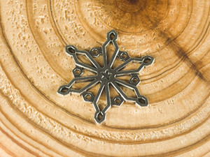 Tibetan Style Alloy Antique Silver Snowflake - 25mm