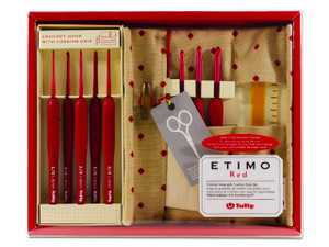 Tulip ETIMO Red Crochet Hook Set with Cushion Grip Tulip ETIMO Red Crochet Hook Set with Cushion Grip