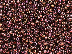 TOHO Bead Round 11/0 Higher-Metallic Dark Plum Iris, 2.5-Inch Tube