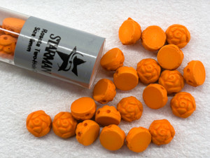 Neon Country Carrot 6mm Two-Hole Roseta Bead 2.5-Inch Tube