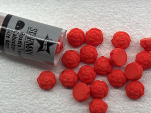 Neon Country Red Coral 6mm Two-Hole Roseta Bead 2.5-Inch Tube