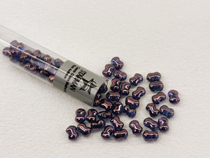 Czech Glass Butterfly Bead, One-Hole, 4x6mm, Tube 2.5" : Luster - Transparent Amethyst