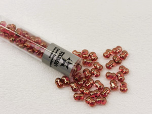 Czech Glass Butterfly Bead, One-Hole, 4x6mm, Tube 2.5" : Luster - Pink