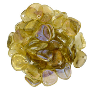 Czech Glass 8 x 7mm Twilight - Jonquil Rose Petal Bead Strand (50pcs)