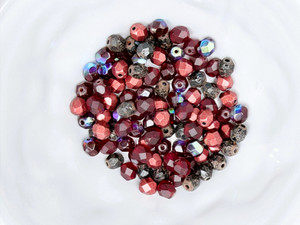 Artbeads Designer Crimson Forge 6mm Fire-Polish Blend