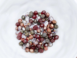 Artbeads Designer Garnet Nocturne 6mm Fire-Polish Blend