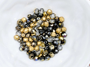 Artbeads Designer Gilded Noir 6mm Fire-Polish Blend