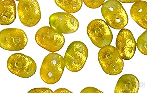 Matubo SuperDuo 2 x 5mm Frozen Matte Hot Yellow 2-Hole Seed Bead 2.5-Inch Tube
