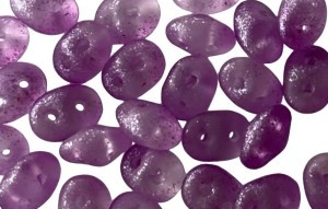 Matubo SuperDuo 2 x 5mm Frozen Matte Violet 2-Hole Seed Bead 2.5-Inch Tube