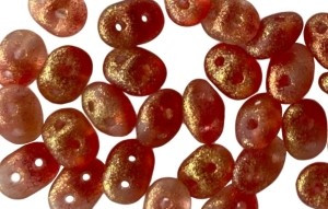 Matubo SuperDuo 2 x 5mm Frozen Matte Golden Coral 2-Hole Seed Bead 2.5-Inch Tube Matubo SuperDuo 2 x 5mm Frozen Matte Golden Coral 2-Hole Seed Bead 2.5-Inch Tube