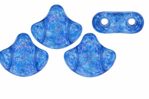 Matubo 2-Hole Stardance Cornflower Blue Ginkgo Leaf Bead 2.5-Inch Tube Matubo 2-Hole Stardance Cornflower Blue Ginkgo Leaf Bead 2.5-Inch Tube