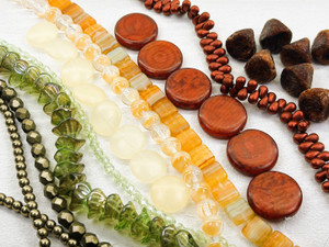 Saffron Grove 10-Strand Czech Glass Assortment