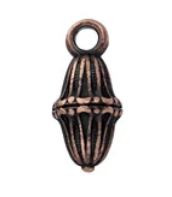 TierraCast Antique Copper Ethnic Drop Charm 5.6x12.9mm