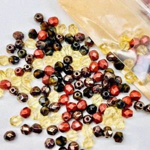 Artbeads Designer Ember Harvest 4mm Fire-Polish Blend