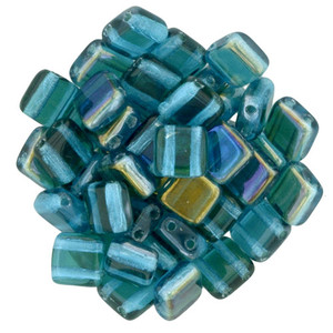CzechMates Tile Bead 6mm: Twilight Teal (50pcs)