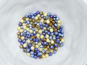 Artbeads Designer Denim & Cream 4mm Fire-Polish blend