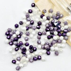 Artbeads Designer Lavender Milk 4mm Fire-Polish blend