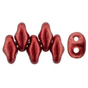 Matubo SuperDuo 2 x 5mm ColorTrends Saturated Metallic Cranberry 2-Hole Seed Bead 2.5-Inch Tube