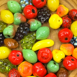 Fruit Stand Czech Glass Mix