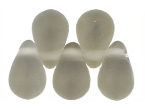 Czech Tear Drops 6 x 4mm : Matte - Black Diamond (100pc Strand) by Starman