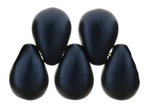 Czech Tear Drops 6 x 4mm : Metallic Suede - Dk Blue (100pc Strand) by Starman