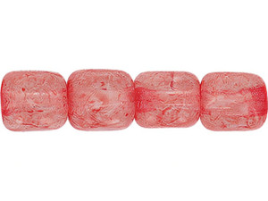 Czech Cubes 4mm Translucent Luscious Red (100pc Strand) by Starman
