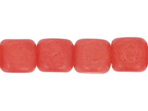 Czech Cubes 4mm Opaque Luscious Red (100pc Strand) by Starman