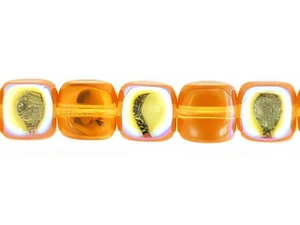 Czech Cubes 7 x 5mm  Topaz AB (50pc Strand) by Starman