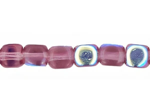 Czech Cubes 4mm Med Amethyst AB (100pc Strand) by Starman