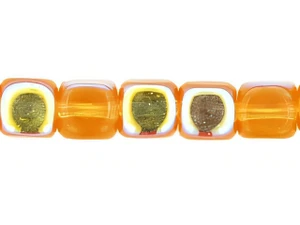 Czech Cubes 6 x 5mm  Topaz AB (50pc Strand) by Starman