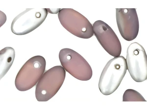 Czech Rizo 6 x 2.5mm: Matte - Milky Pink - Silver 1/2, 2.5" Tube