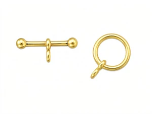 JBB Old World 10mm Toggle Clasp: Gold