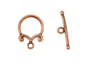 JBB Crowned Toggle Clasp : Antique Copper
