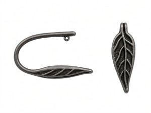 JBB Veined Leaf Pinch Bail 20/6mm : Gun Metal