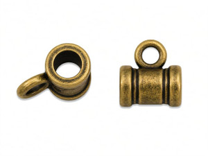 JBB Ridged Tube Bail 7/6mm : Antique Brass