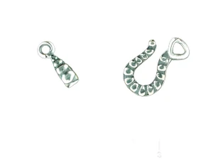 JBB Nautical Hook and Eye Clasps : Antique Silver