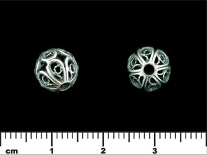 JBB Filigreed Ball 9mm : Antique Silver