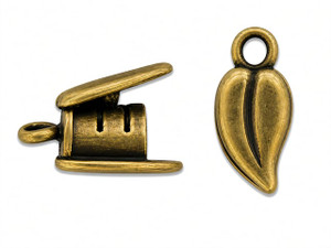 JBB Leaf Locking Pinch Tube 14/6mm : Antique Brass