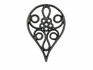 JBB Filigree Drop Connector 24 x 16mm Gunmetal