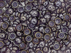 Czech Glass 2 x 4mm Luster Iris - Tanzanite Teacup Bead 2.5-Inch Tube by Starman Czech Glass 2 x 4mm Luster Iris - Tanzanite Teacup Bead 2.5-Inch Tube by Starman