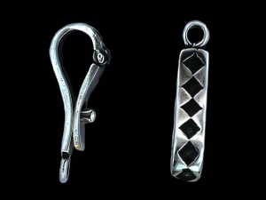 JBB Harlequin Locking Bail 16/4mm : Antique Silver