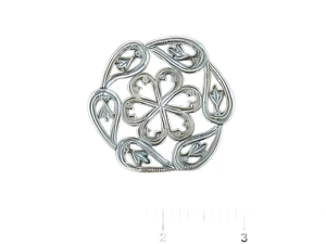 JBB Nouveau Medallion 19mm : Antique Silver