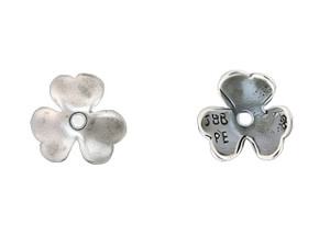 JBB Clover Bead Cap 10mm : Antique Silver
