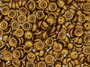 Czech Glass 2 x 4mm Matte - Metallic Antique Gold Teacup Bead 2.5-Inch Tube by Starman Czech Glass 2 x 4mm Matte - Metallic Antique Gold Teacup Bead 2.5-Inch Tube by Starman