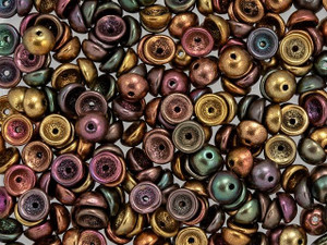 Czech Glass 2 x 4mm Matte - Metallic Bronze Iris Teacup Bead 2.5-Inch Tube by Starman Czech Glass 2 x 4mm Matte - Metallic Bronze Iris Teacup Bead 2.5-Inch Tube by Starman