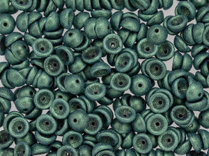 Czech Glass 2 x 4mm Metallic Suede - Light Green Teacup Bead 2.5-Inch Tube by Starman Czech Glass 2 x 4mm Metallic Suede - Light Green Teacup Bead 2.5-Inch Tube by Starman